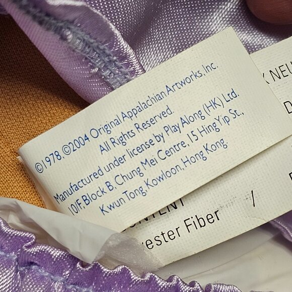 Cabbage Patch Kids Doll 1978 2004 Vintage Purple Outfit Dress Shoes Bows CPK - Picture 7 of 15